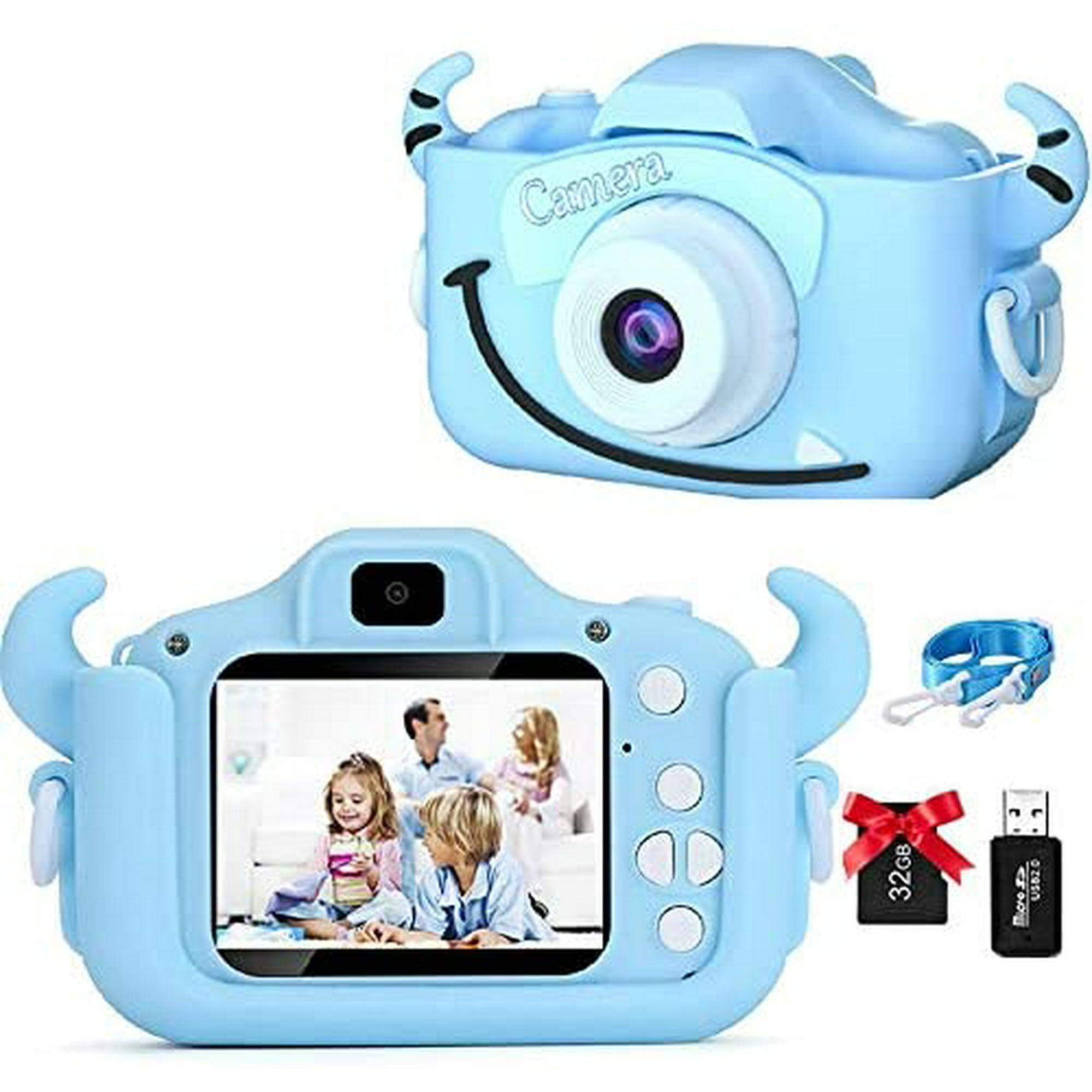 Kidz Kids Camera for Boys Blue Selfie Camera Digital Cameras 20MP Photo 1080 Video; Best Birthday School Gift for Little Children and Toddlers Age 3 4 5 6 7 8 Years Old 